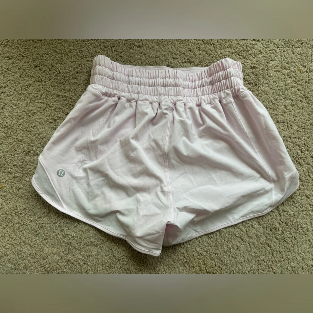 Lululemon Light Pink Lined Running Shorts Size 2